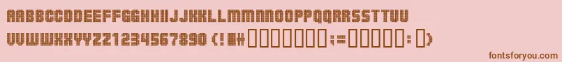 Balls On The Rampage Font – Brown Fonts on Pink Background