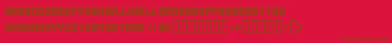 Balls On The Rampage Font – Brown Fonts on Red Background