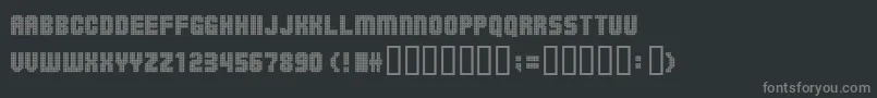 Balls On The Rampage Font – Gray Fonts on Black Background