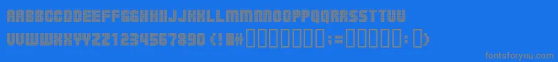 Balls On The Rampage-Schriftart – Graue Schriften auf blauem Hintergrund