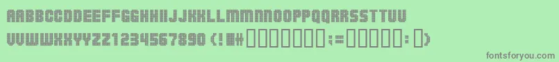 Balls On The Rampage Font – Gray Fonts on Green Background