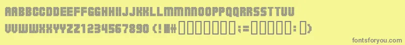 Balls On The Rampage Font – Gray Fonts on Yellow Background