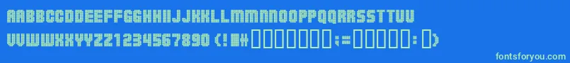 Balls On The Rampage Font – Green Fonts on Blue Background