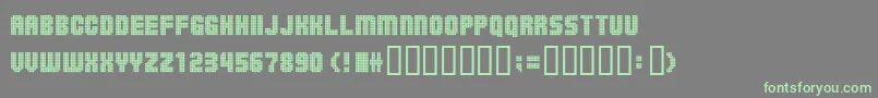 Balls On The Rampage Font – Green Fonts on Gray Background