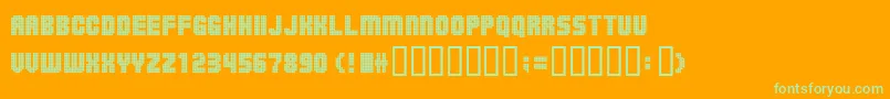 Balls On The Rampage Font – Green Fonts on Orange Background