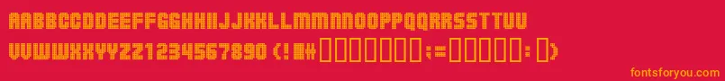 Balls On The Rampage Font – Orange Fonts on Red Background