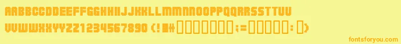 Balls On The Rampage Font – Orange Fonts on Yellow Background