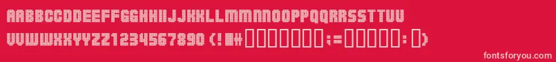 Balls On The Rampage Font – Pink Fonts on Red Background