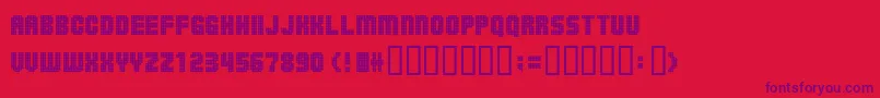 Balls On The Rampage Font – Purple Fonts on Red Background