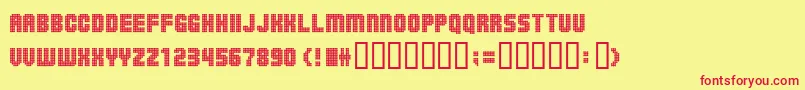 Balls On The Rampage Font – Red Fonts on Yellow Background