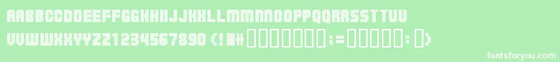 Balls On The Rampage Font – White Fonts on Green Background