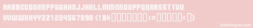 Balls On The Rampage-Schriftart – Weiße Schriften auf rosa Hintergrund