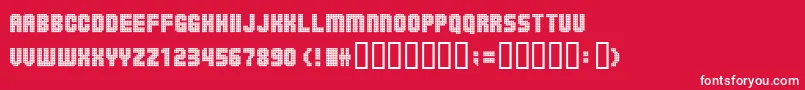 フォントBalls On The Rampage – 赤い背景に白い文字