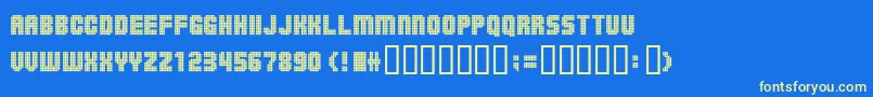 Balls On The Rampage Font – Yellow Fonts on Blue Background