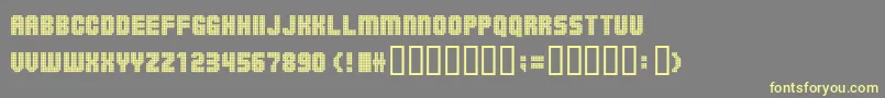 Balls On The Rampage Font – Yellow Fonts on Gray Background