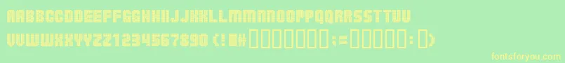 Balls On The Rampage Font – Yellow Fonts on Green Background