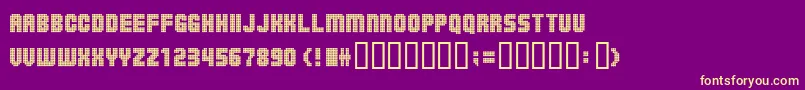 Balls On The Rampage Font – Yellow Fonts on Purple Background