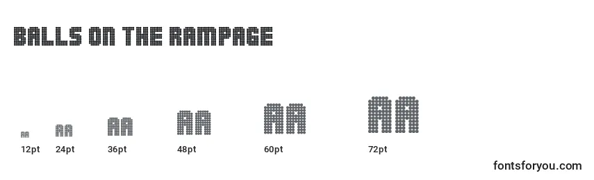 Balls On The Rampage Font Sizes