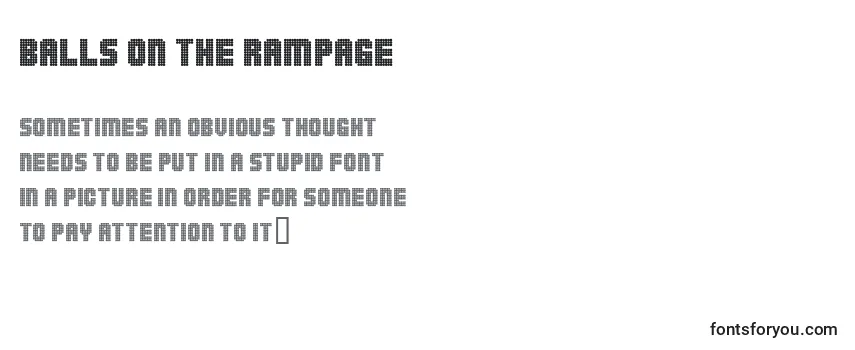 Balls On The Rampage Font