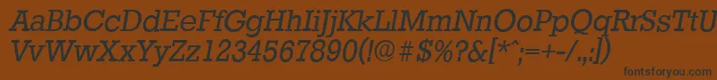 StaffordserialItalic Font – Black Fonts on Brown Background
