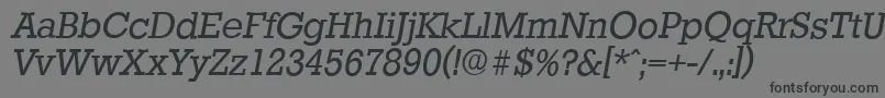StaffordserialItalic Font – Black Fonts on Gray Background