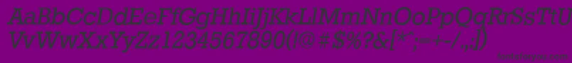 StaffordserialItalic Font – Black Fonts on Purple Background