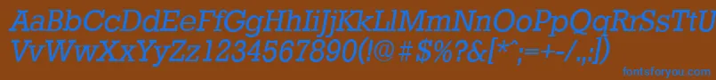 Шрифт StaffordserialItalic – синие шрифты на коричневом фоне
