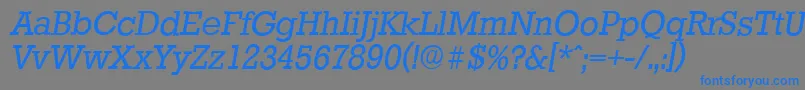 StaffordserialItalic Font – Blue Fonts on Gray Background