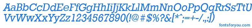 Шрифт StaffordserialItalic – синие шрифты на белом фоне