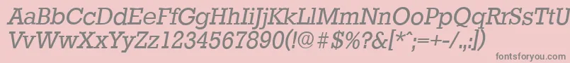 StaffordserialItalic Font – Gray Fonts on Pink Background