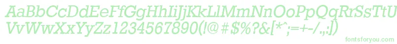 StaffordserialItalic-fontti – vihreät fontit valkoisella taustalla