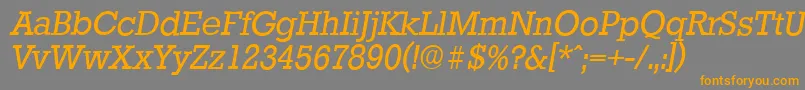 StaffordserialItalic-Schriftart – Orangefarbene Schriften auf grauem Hintergrund