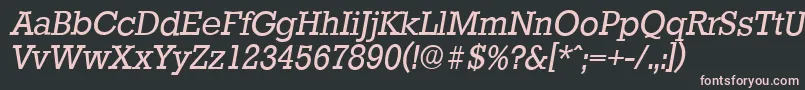 StaffordserialItalic Font – Pink Fonts on Black Background
