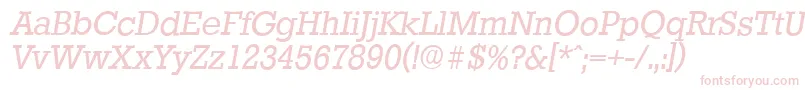 Шрифт StaffordserialItalic – розовые шрифты на белом фоне