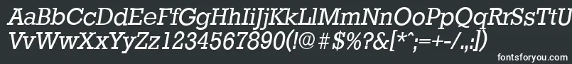 StaffordserialItalic Font – White Fonts on Black Background