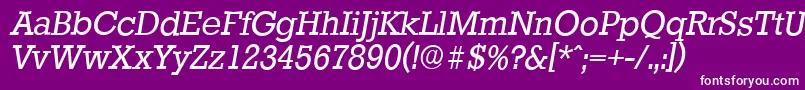 フォントStaffordserialItalic – 紫の背景に白い文字