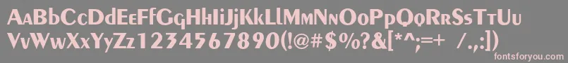 Pentaboldc Font – Pink Fonts on Gray Background