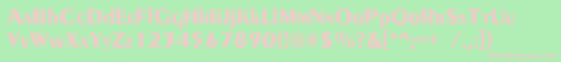 Pentaboldc Font – Pink Fonts on Green Background