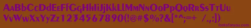 Pentaboldc Font – Purple Fonts on Brown Background