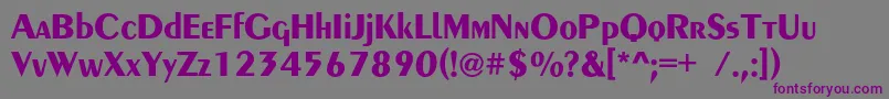 Шрифт Pentaboldc – фиолетовые шрифты на сером фоне