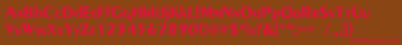 Pentaboldc Font – Red Fonts on Brown Background