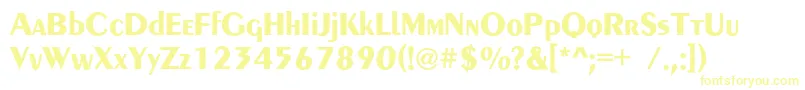 Pentaboldc Font – Yellow Fonts on White Background