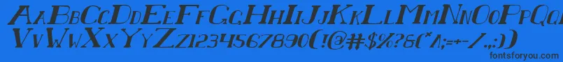 Chardini Font – Black Fonts on Blue Background
