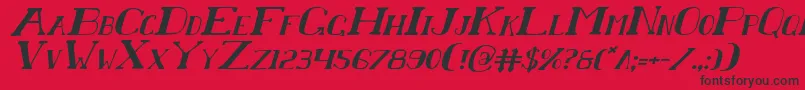 Chardini Font – Black Fonts on Red Background