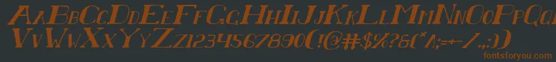 Chardini Font – Brown Fonts on Black Background