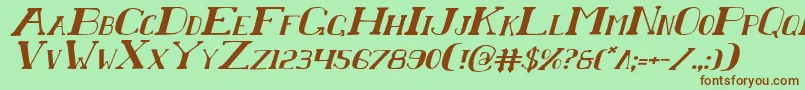 Chardini Font – Brown Fonts on Green Background