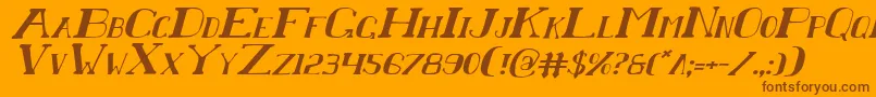 Chardini Font – Brown Fonts on Orange Background