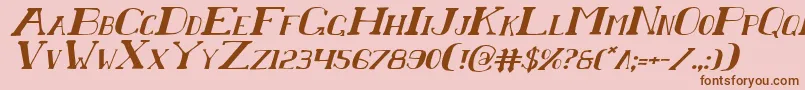 Chardini Font – Brown Fonts on Pink Background