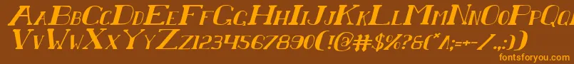 Chardini Font – Orange Fonts on Brown Background