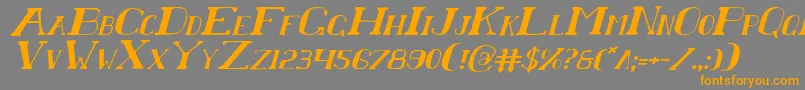 Chardini Font – Orange Fonts on Gray Background
